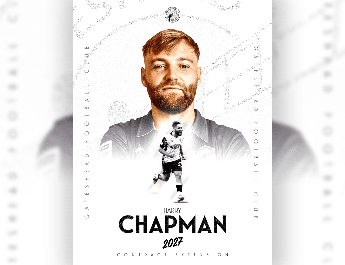 Harry Chapman Extends Gateshead FC Deal Until 2027 — Gateshead news photo