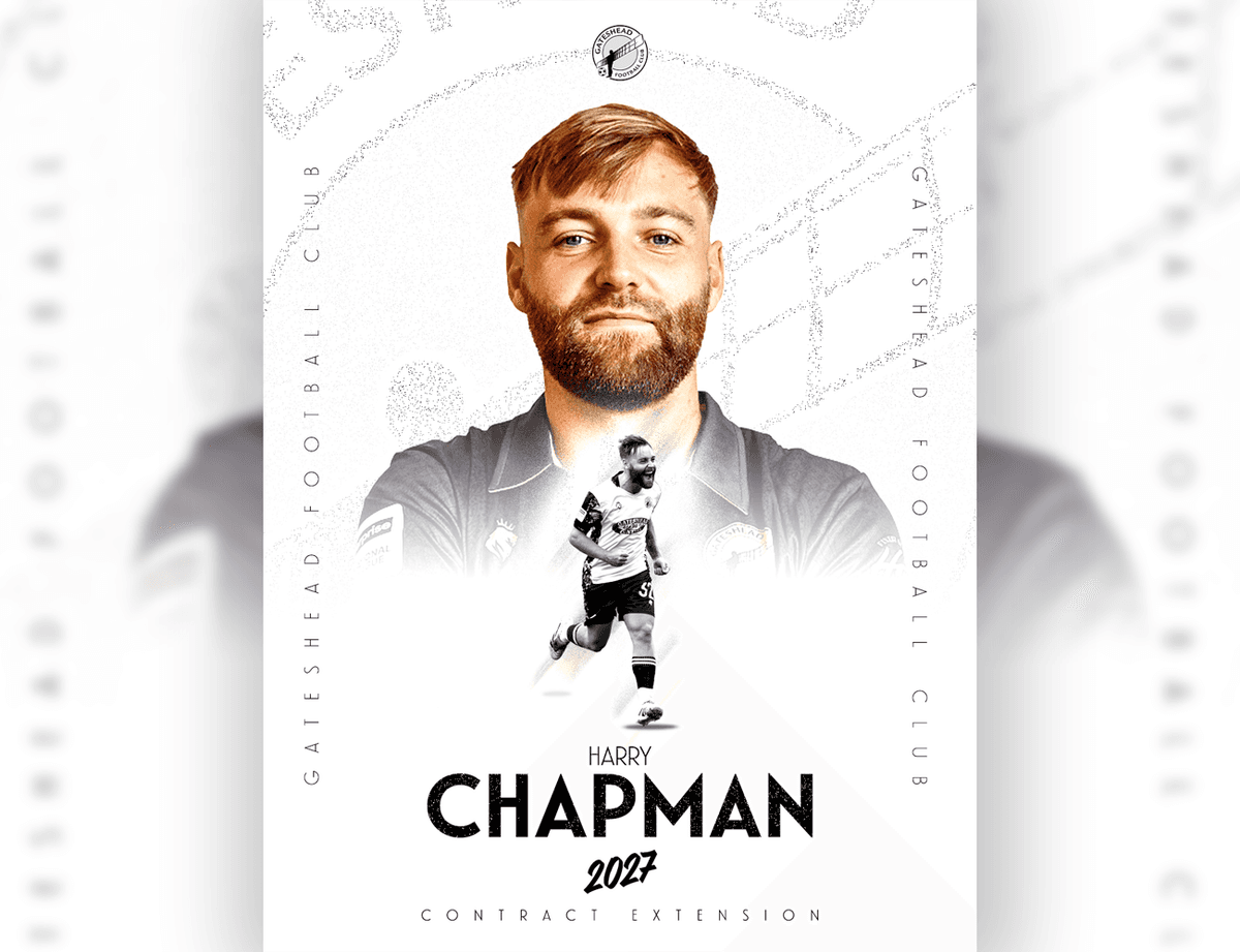 Harry Chapman Extends Gateshead FC Deal Until 2027 — Gateshead news photo