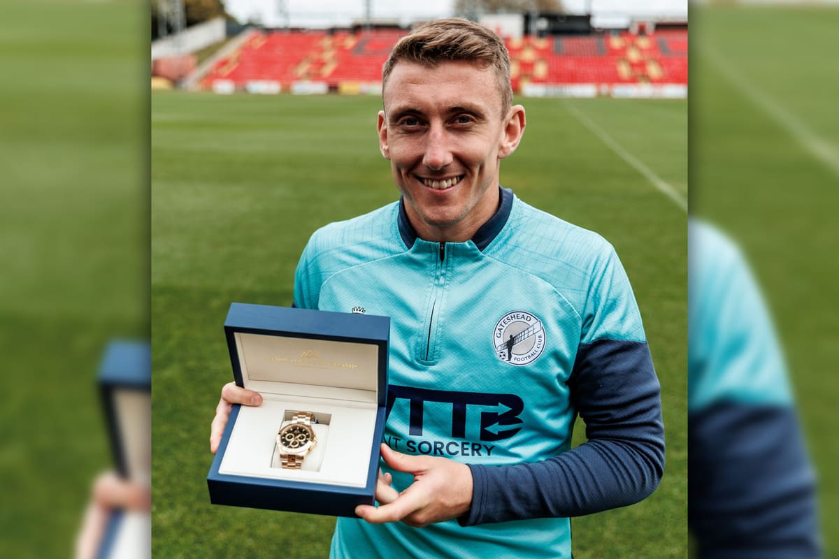 David Ferguson Named Gateshead FC Player of the Month — Gateshead news photo (Gateshead FC)