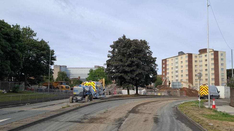 Flyover demolition junction to reopen — Gateshead news photo (BBC Tyne & Wear)
